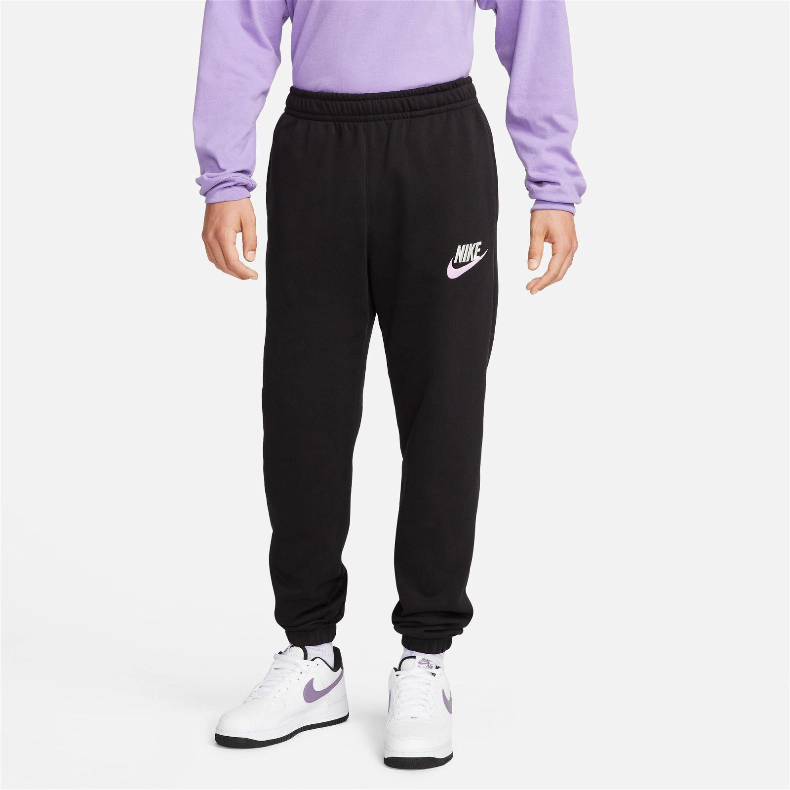 Nike Club+ Fit French Erkek Siyah Eşofman Altı
