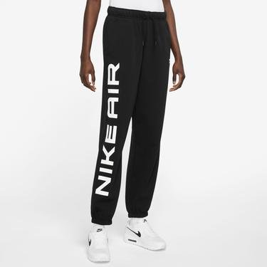  Nike Sportswear Air Fleece Oversize High Rise Kadın Siyah Eşofman Altı