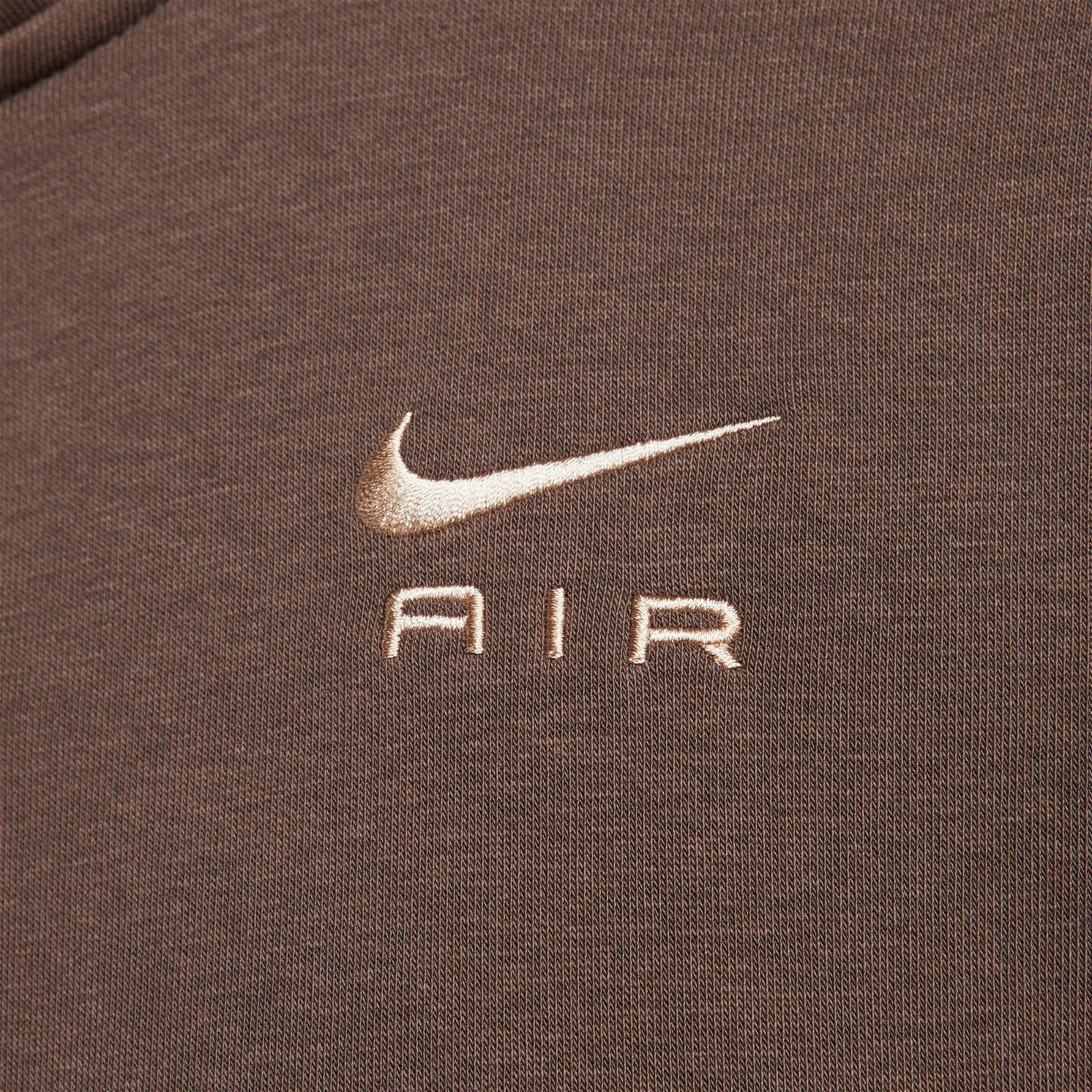 Nike Sportswear Air Fleece Top Kadın Kahverengi Uzun Kollu T-Shirt