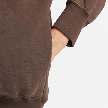  Nike Sportswear Air Fleece Oversize Full Zip Hooded Kadın Kahverengi Sweatshirt