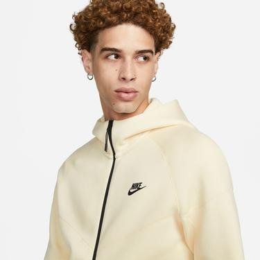  Nike Tech Fleece Full Zip Windrunner Hoodie Erkek Krem Sweatshirt