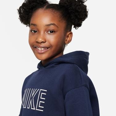  Nike Sportswear Oversize Pullover Hoodie Çocuk Mavi Sweatshirt