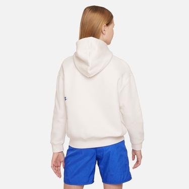  Nike Sportswear Oversize Pullover Hoodie Çocuk Krem Sweatshirt