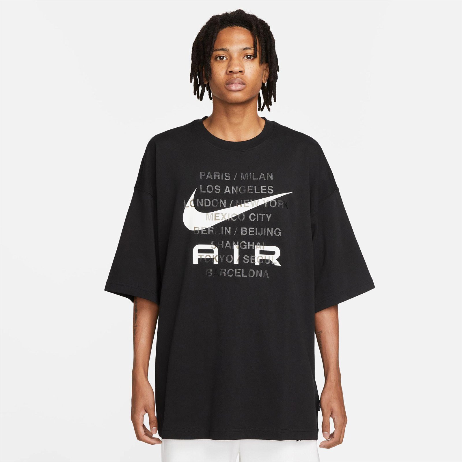 Nike Sportswear Oversize Air Erkek Siyah T-Shirt