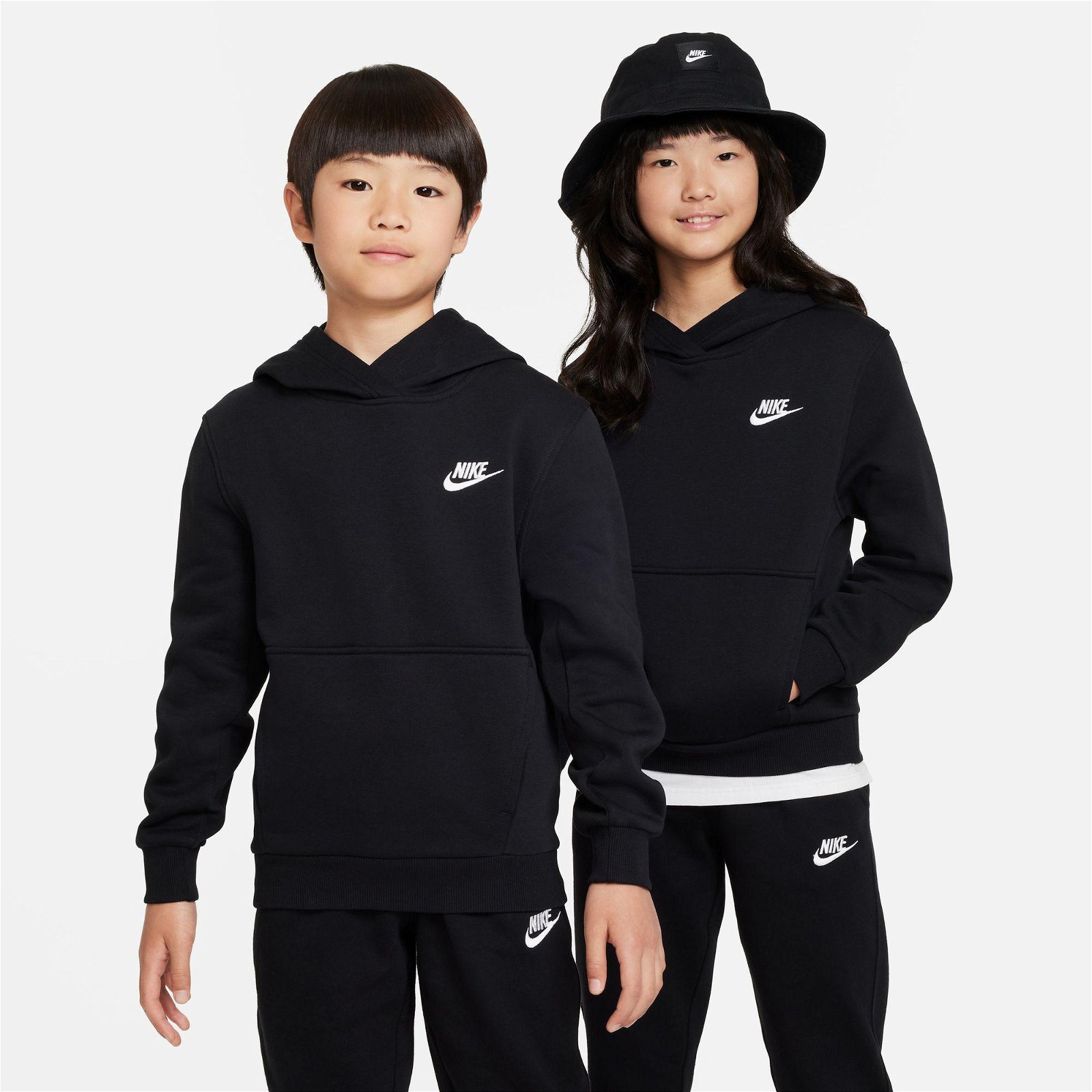 Nike Sportswear Club Fleece Hoody Çocuk Siyah Sweatshirt