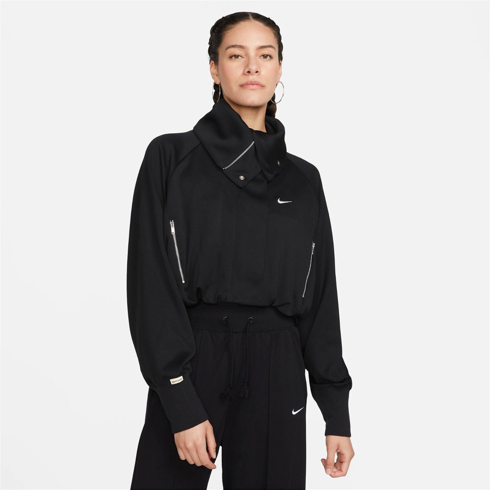 Nike Sportswear Collection Crop Kadın Siyah Ceket