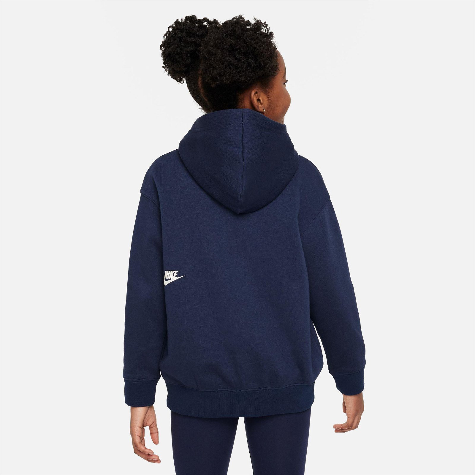 Nike Sportswear Oversize Pullover Hoodie Çocuk Mavi Sweatshirt