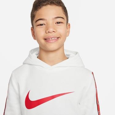  Nike Sportswear Repeat Sw Fleece Pullover Hood Bb Çocuk Beyaz Sweatshirt