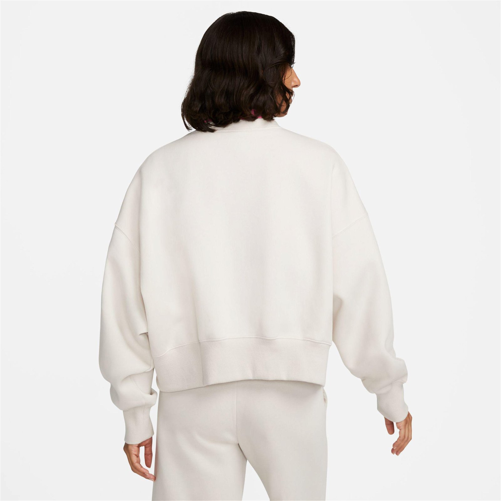 Nike Sportswear Phoenix Fleece Oversize Crew Kadın Beyaz Sweatshirt