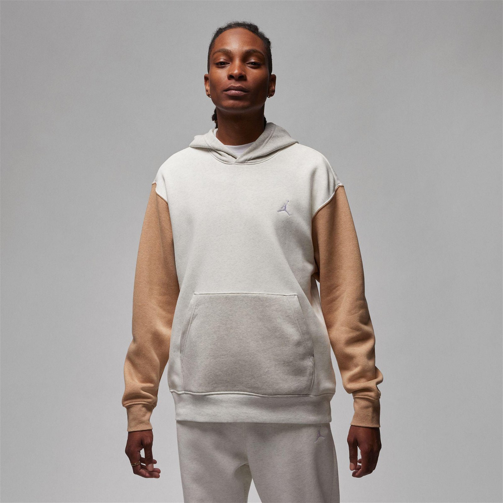 Jordan Essential Fleece Pullover Erkek Beyaz Sweatshirt