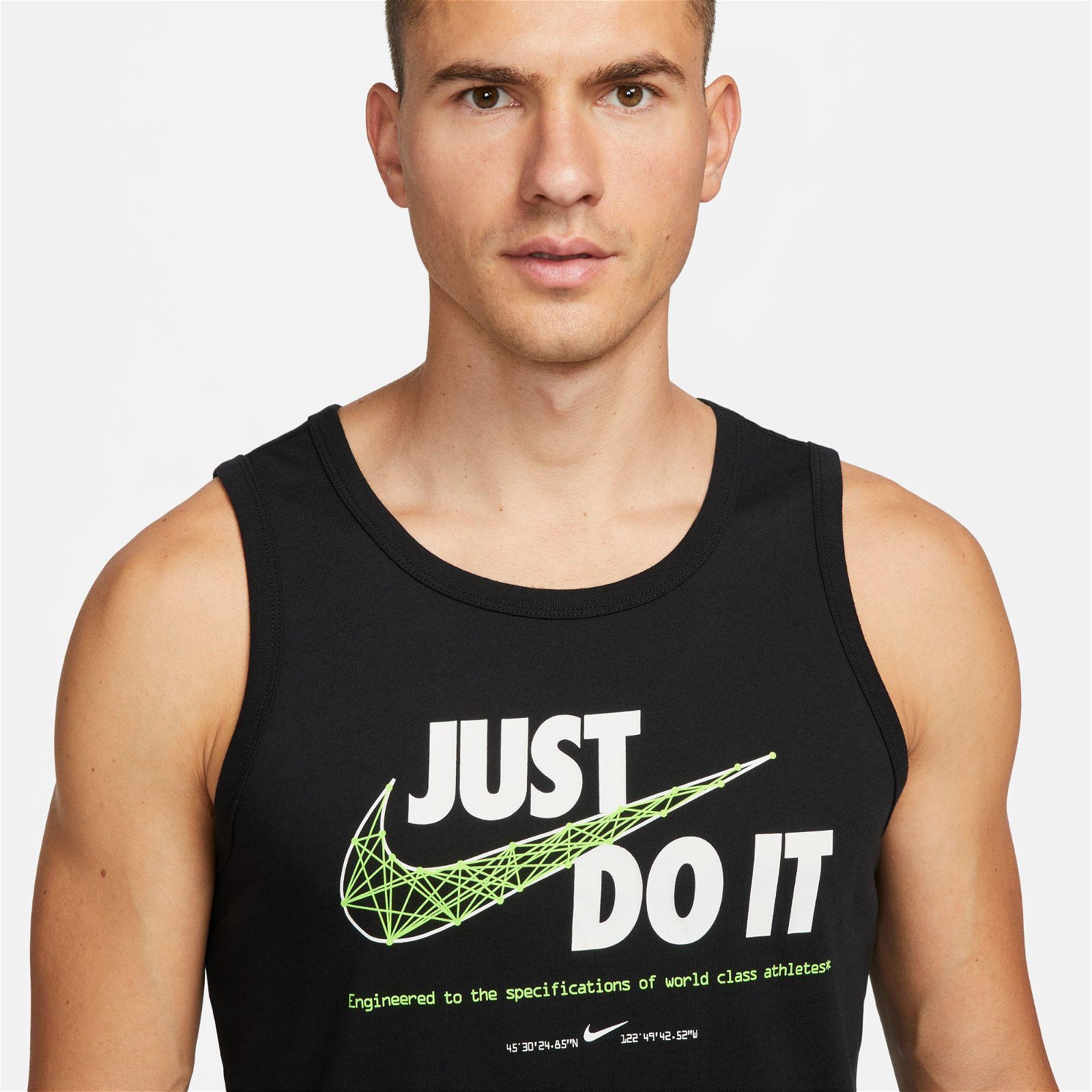 Nike Dri-FIT Tank Wc 3 Erkek Siyah Kolsuz T-Shirt