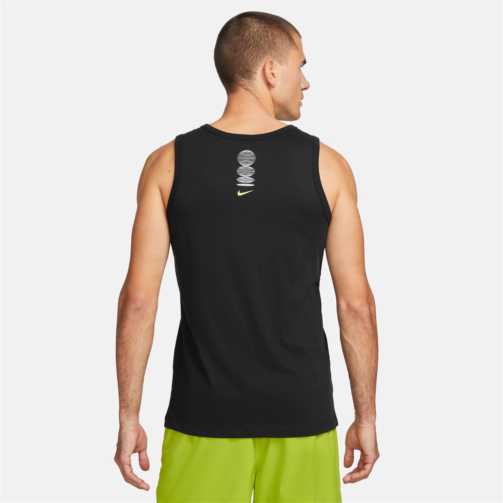 Nike Dri-FIT Tank Wc 3 Erkek Siyah Kolsuz T-Shirt