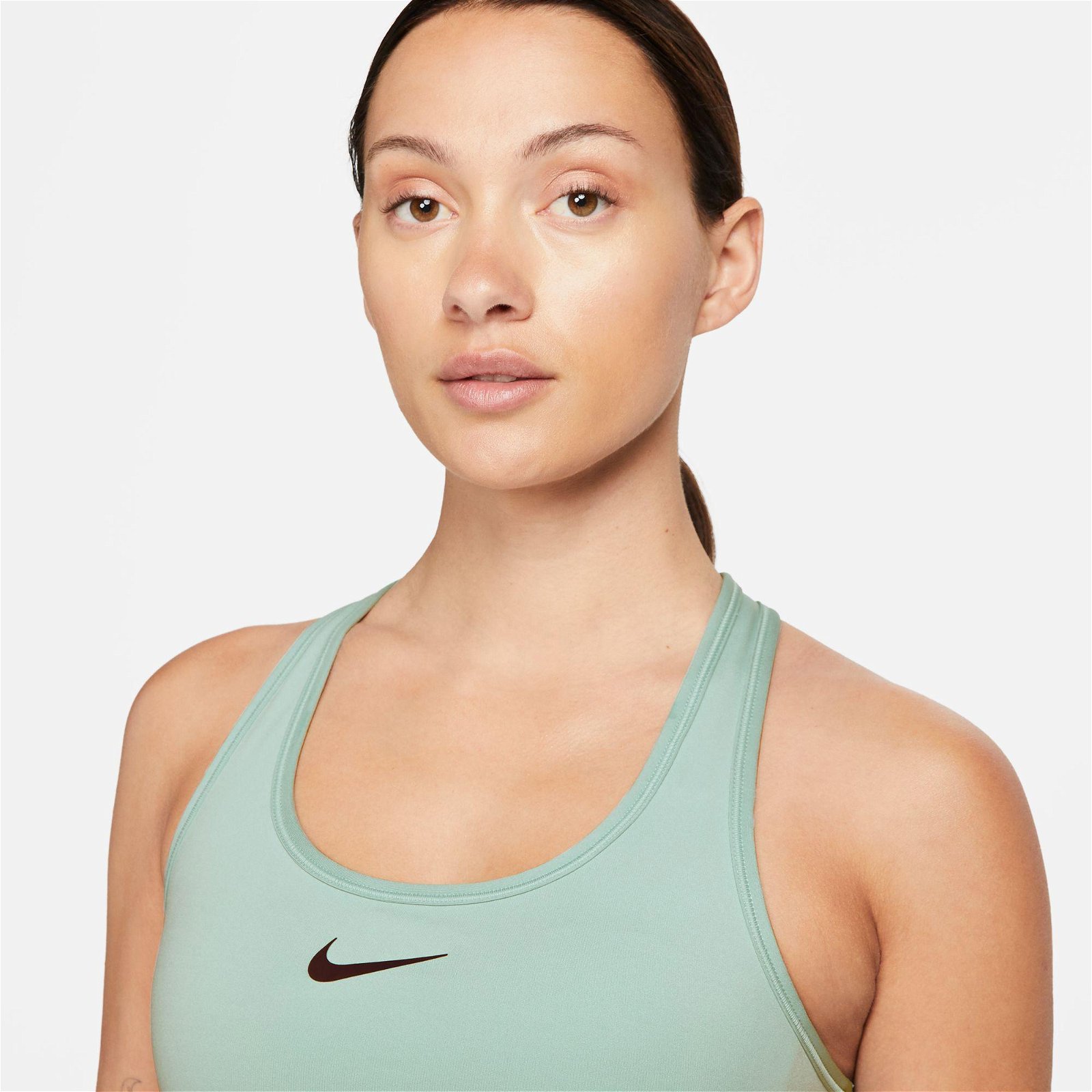 Nike Swoosh Med Sport Kadın Yeşil Bra