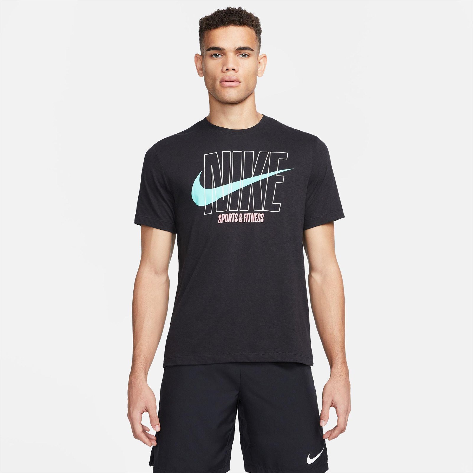 Nike Dri-FIT Slub Erkek Siyah T-Shirt