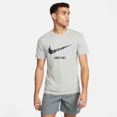  Nike Dri-FIT Slub Erkek Gri T-Shirt