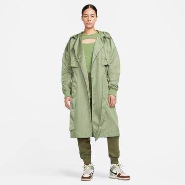  Nike Sportswear Essential Trench Kadın Yeşil Ceket