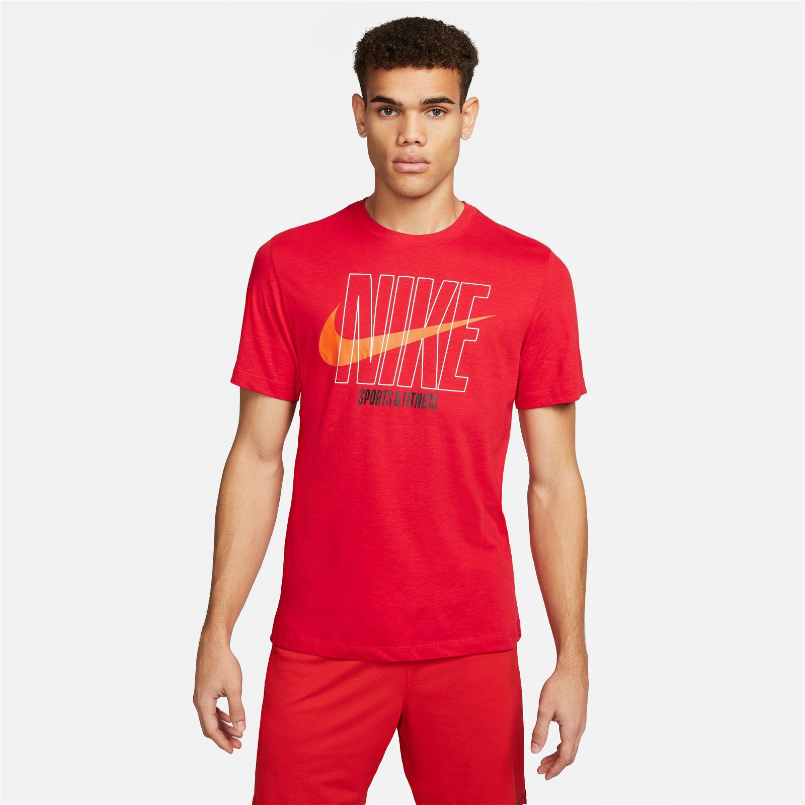 Nike Dri-FIT Slub Erkek Kırmızı T-Shirt