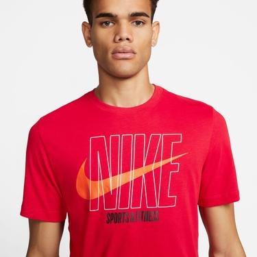  Nike Dri-FIT Slub Erkek Kırmızı T-Shirt