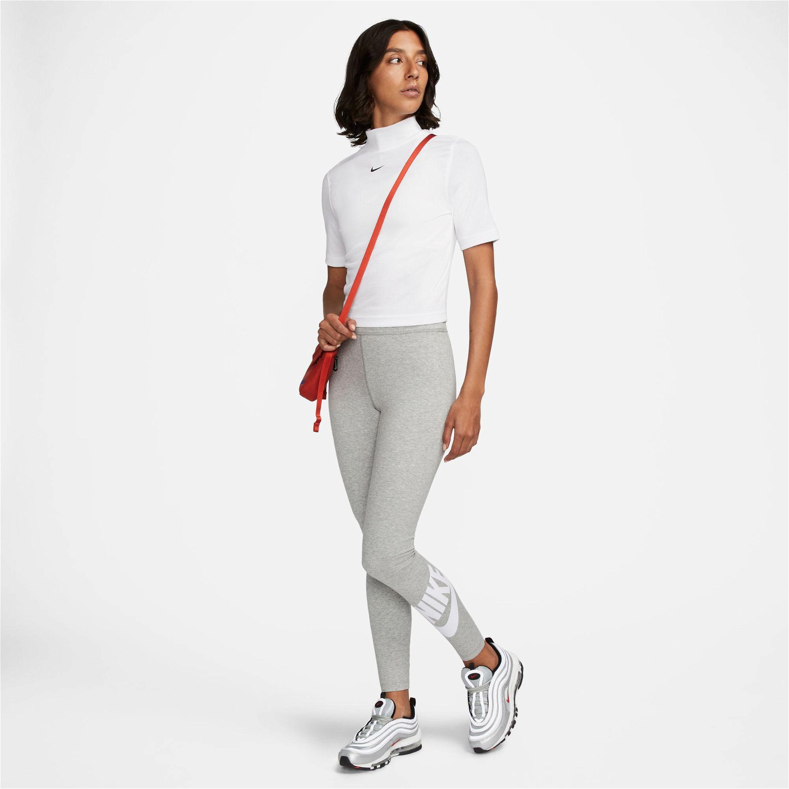 Nike Sportswear Classic High Rise Futura Kadın Gri Tayt