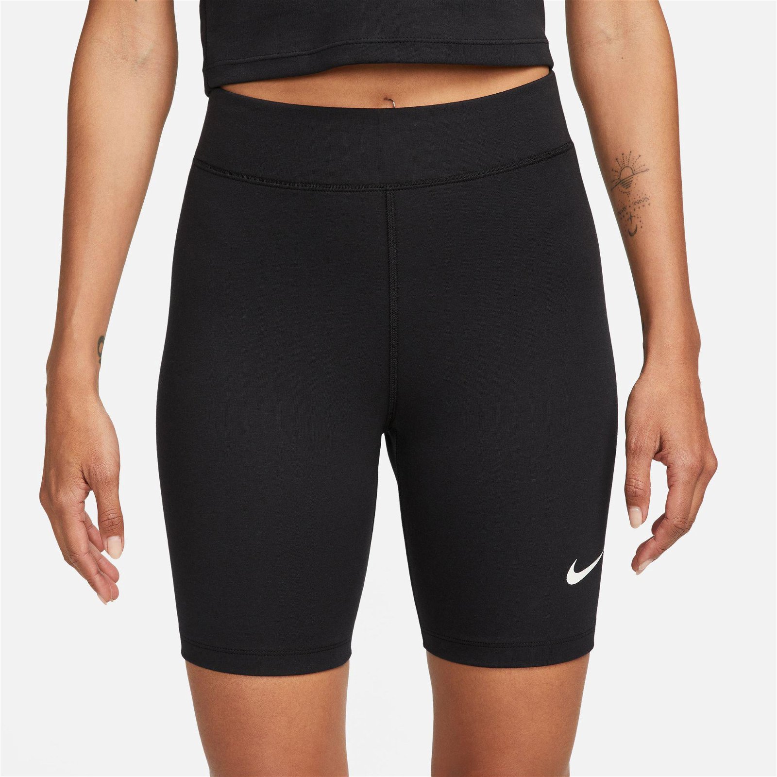 Nike Sportswear Classic High Rise 20 cm Short Kadın Siyah Tayt