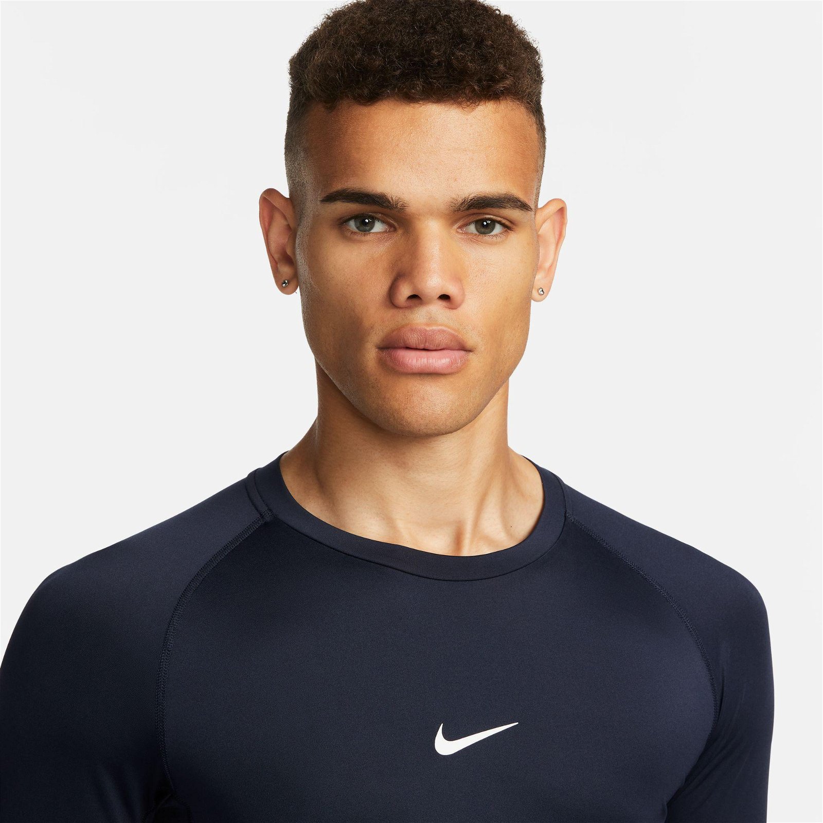 Nike Pro Dri-FIT Top Erkek Mor Uzun Kollu T-Shirt