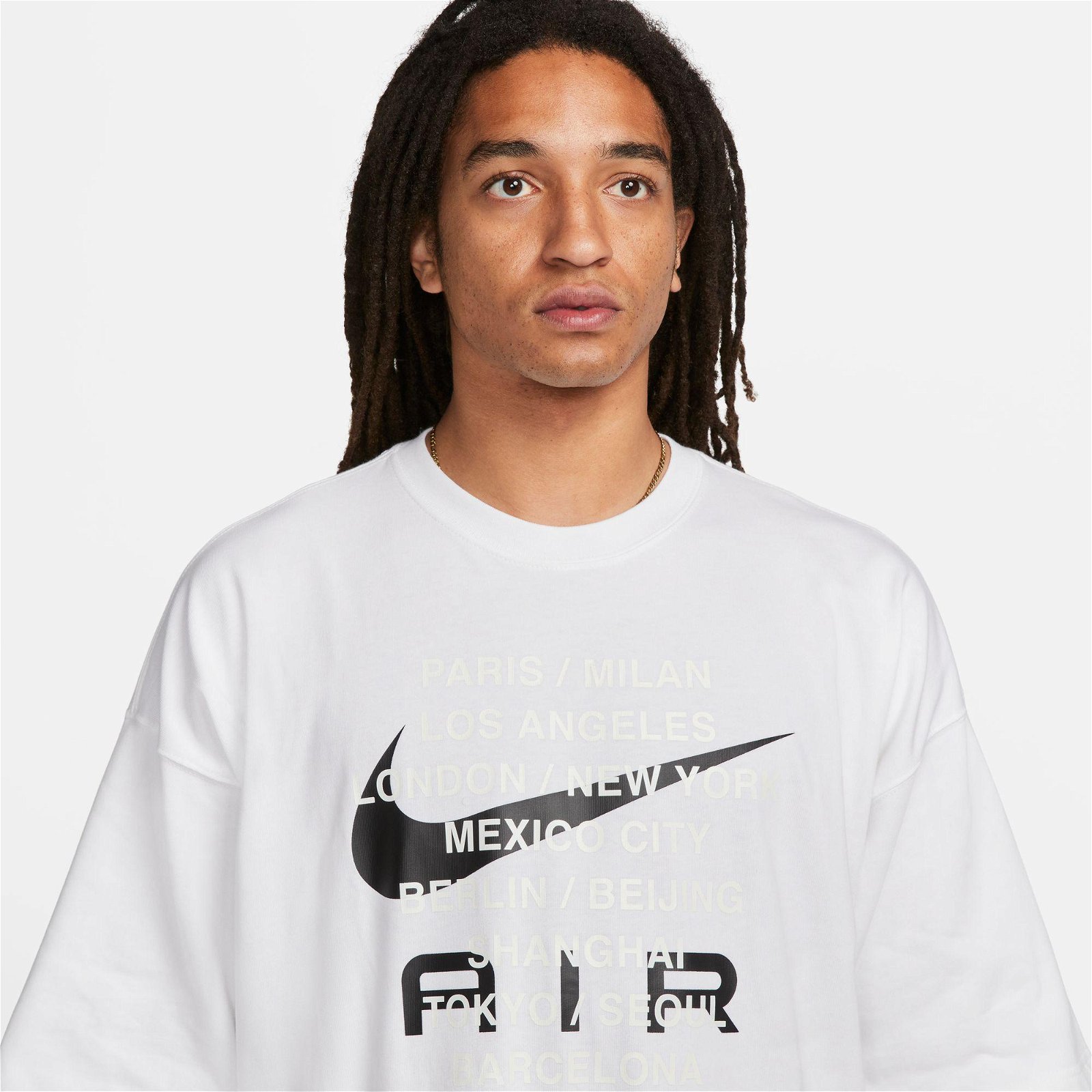 Nike Sportswear Oversize Air Erkek Beyaz T-Shirt