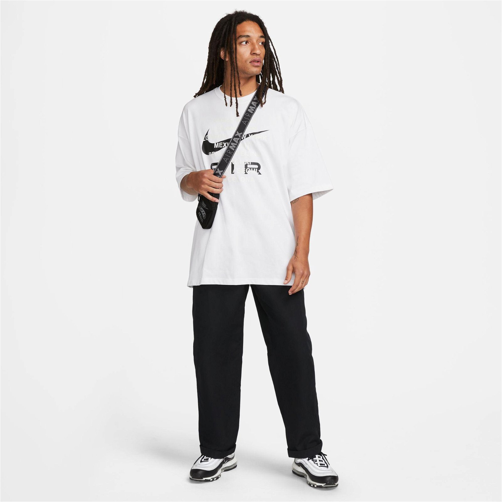 Nike Sportswear Oversize Air Erkek Beyaz T-Shirt