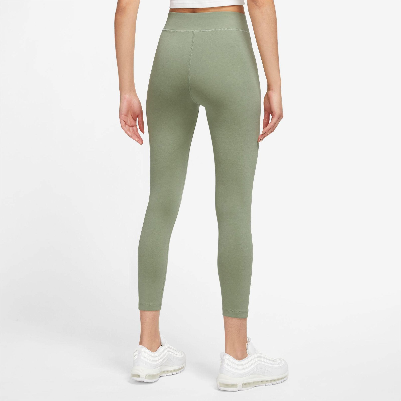 Nike Sportswear Classic High Rise 7/8 Kadın Yeşil Tayt