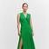 Mango Kadın Yan Yırtmaçlı Asimetrik Elbise Yeşil