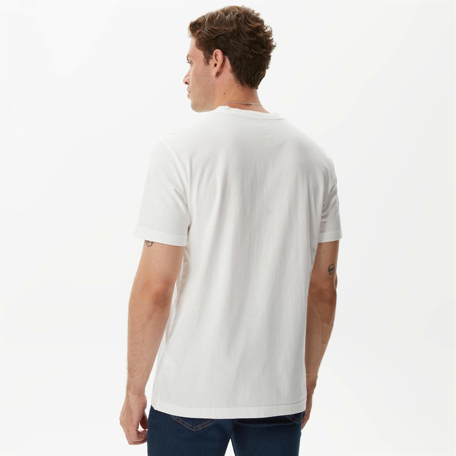 Lee Uzun Kollu Erkek Beyaz T-Shirt