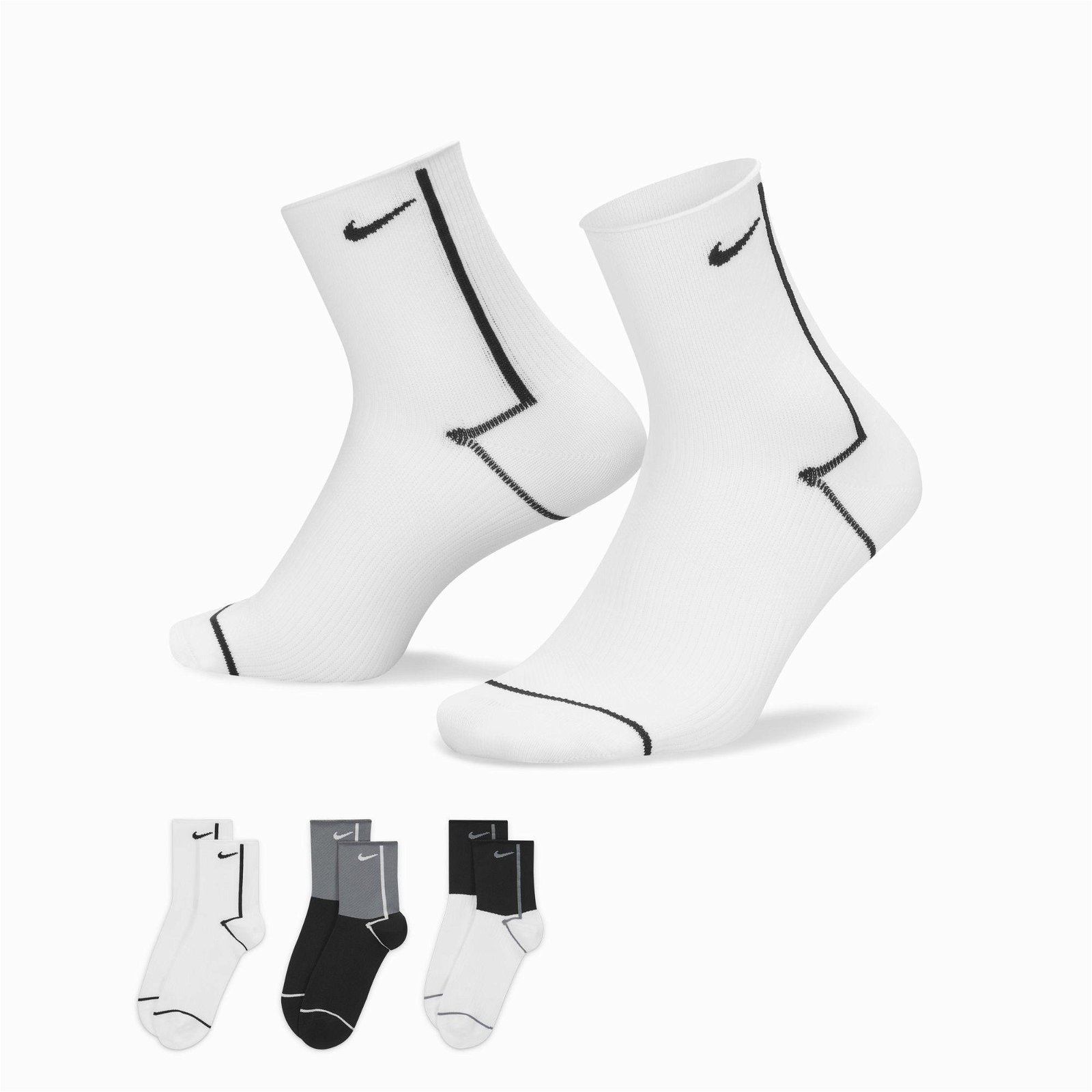Nike Everyday Plus Lightweight Ankle Unisex Renkli Çorap