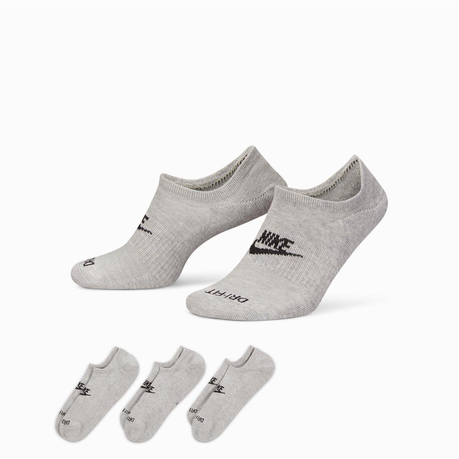 Nike Evryday Plus Cush Footie Unisex Gri Çorap