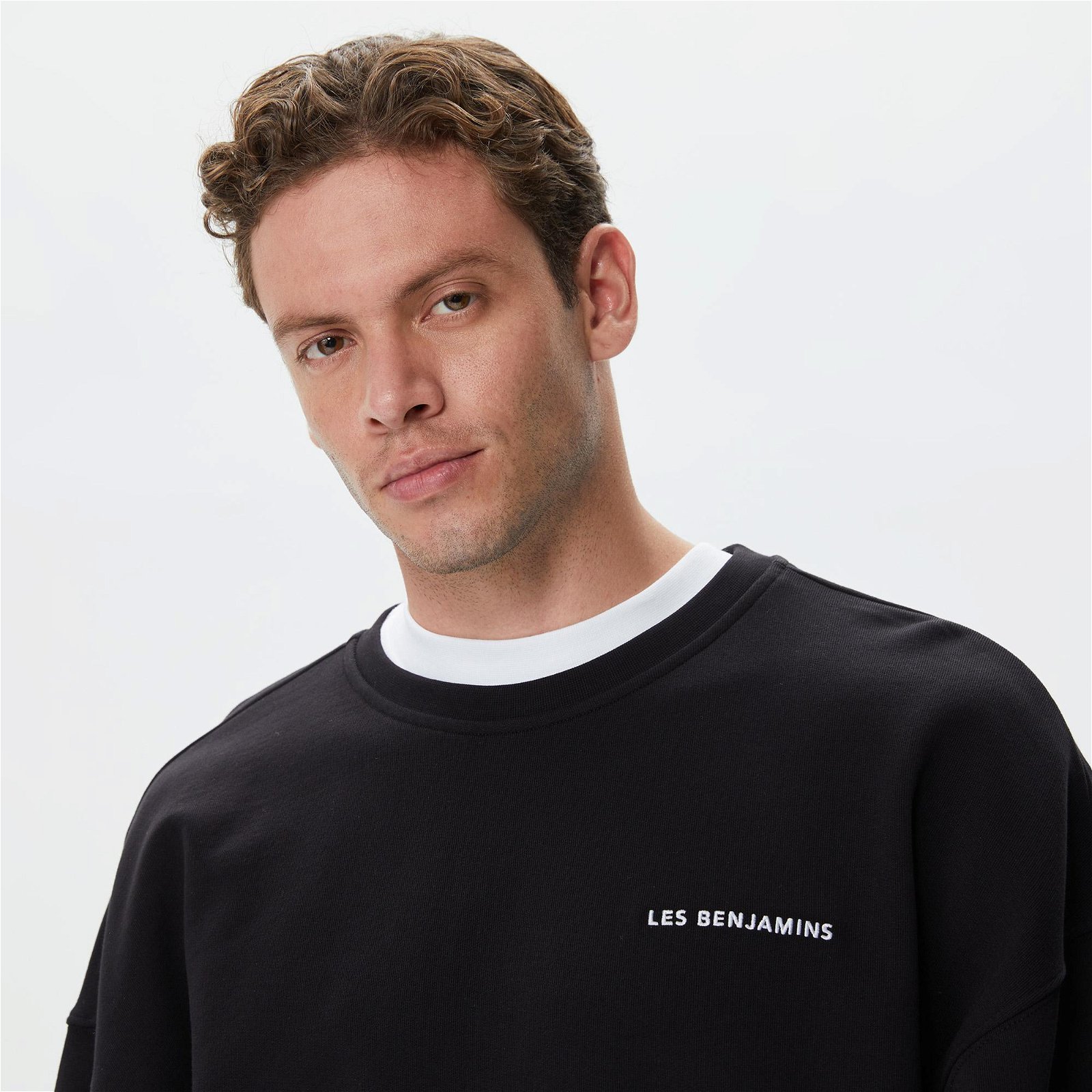 Les Benjamins 003 Erkek Siyah Sweatshirt