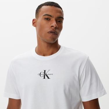  Calvin Klein Monologo Regular Beyaz Erkek T-Shirt