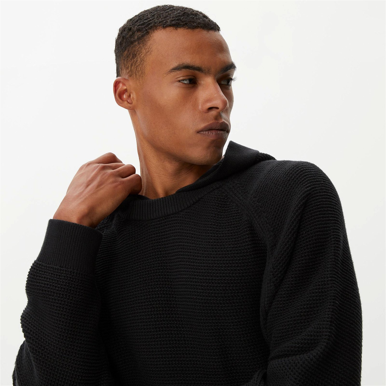 Calvin Klein Utility Detail Hooded Siyah Erkek Sweatshirt
