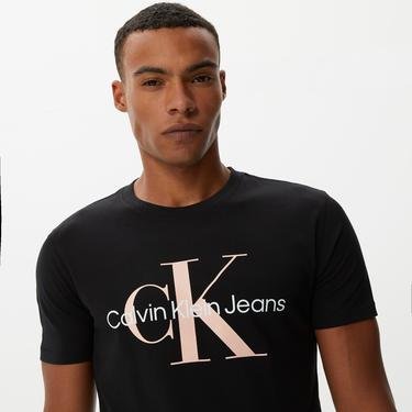  Calvin Klein Seasonal Monologo Siyah Erkek T-Shirt