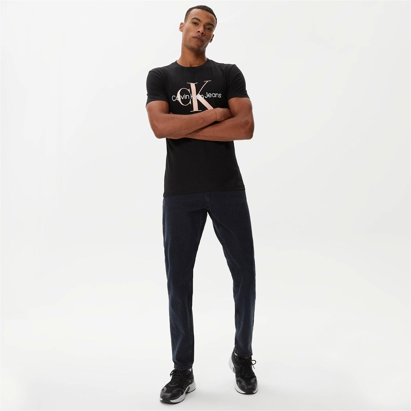 Calvin Klein Seasonal Monologo Siyah Erkek T-Shirt