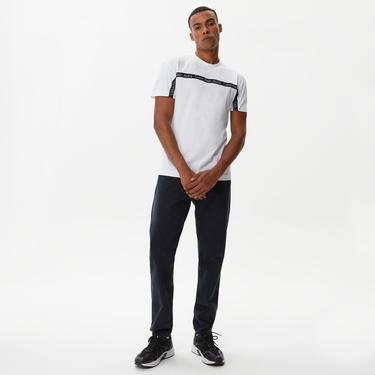  Calvin Klein Logo Tape Beyaz Erkek T-Shirt