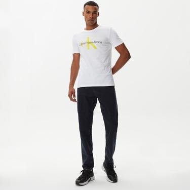  Calvin Klein Seasonal Monologo Beyaz Erkek T-Shirt