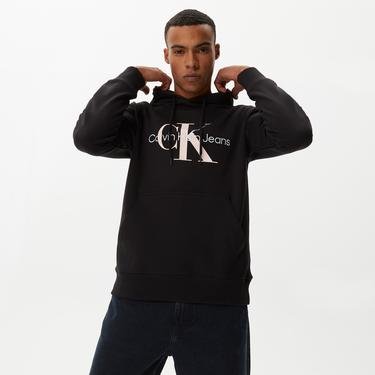  Calvin Klein Seasonal Monologo Regular Siyah Erkek Sweatshirt