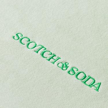  Scotch & Soda Plant-Dyed Hoodie Erkek Yeşil Sweatshirt