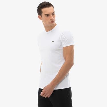  Lacoste Regular Fit Erkek Beyaz T-Shirt