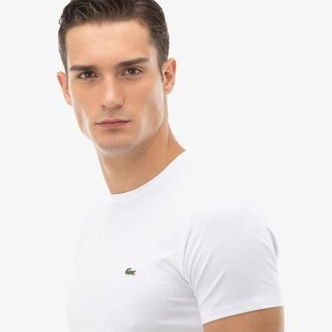  Lacoste Regular Fit Erkek Beyaz T-Shirt