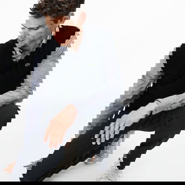  Lacoste Erkek V Yaka Yün Siyah Süveter