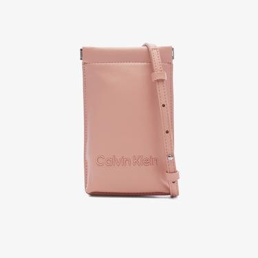  Calvin Klein Set Phone Crossbody Kadın Pembe Telefon Çantası