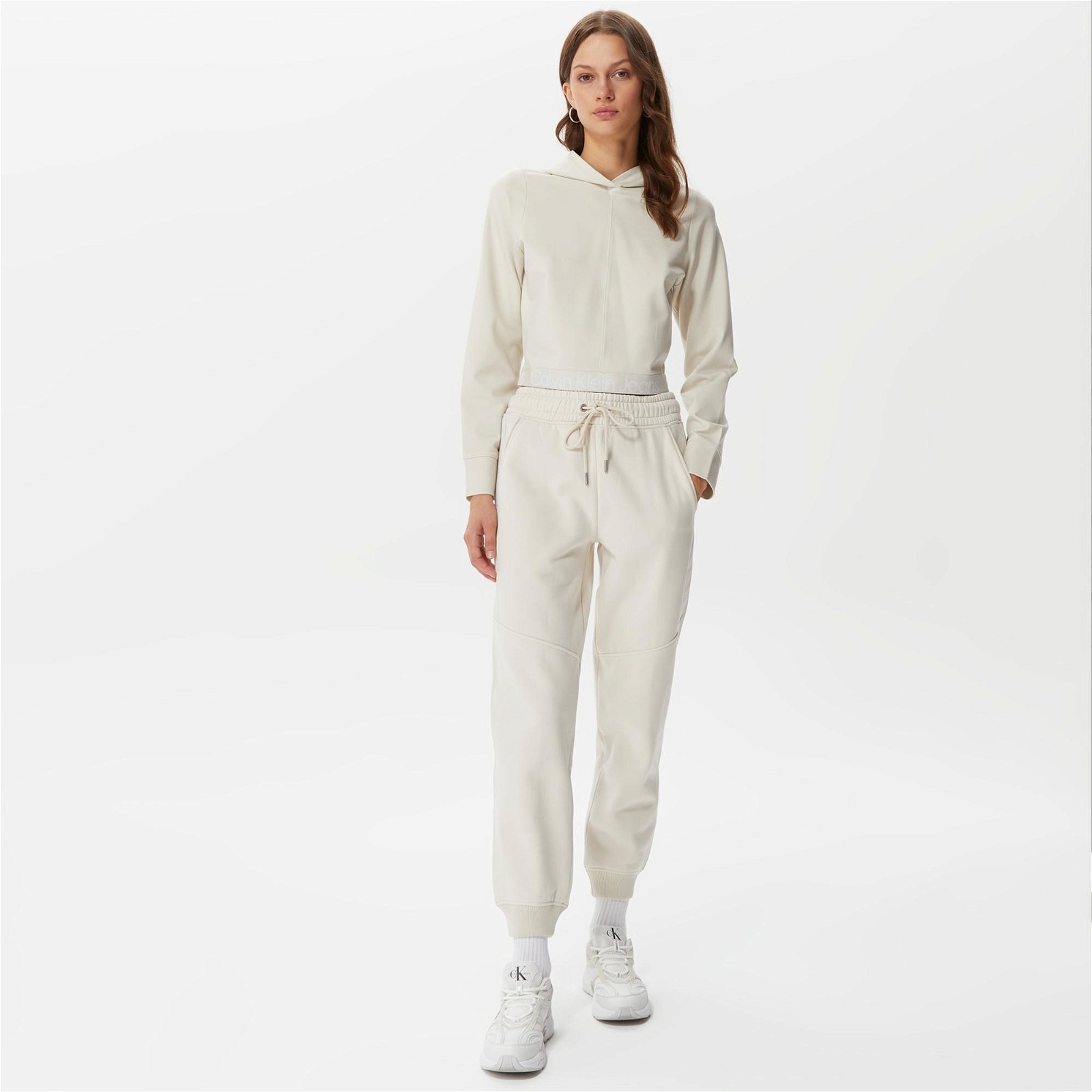 Calvin Klein Tape Milano Bej Kadın Sweatshirt