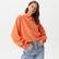 Calvin Klein Gathered Hem Cropped Turuncu Kadın Sweatshirt