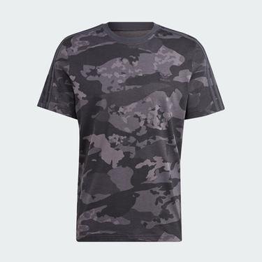  adidas Camo All Over Print Erkek Siyah T-Shirt