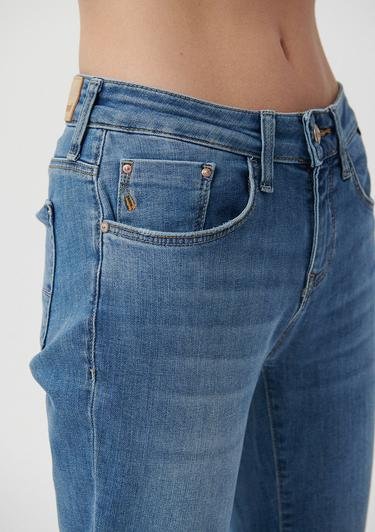  Mavi Ada Gölgeli Mavi Vintage Jean Pantolon 1020534721