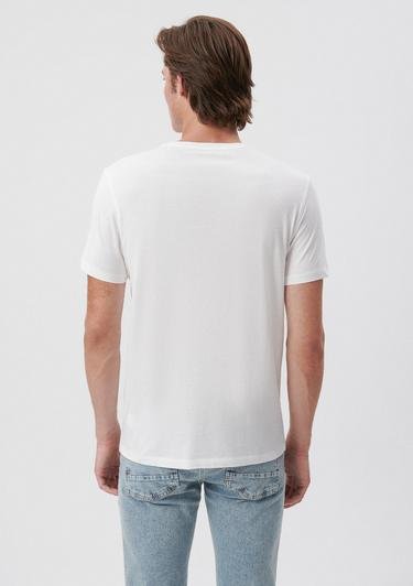  Mavi Beyaz Basic Tişört Slim Fit / Dar Kesim 065574-620